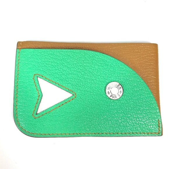 HERMES Serie Bicolor Poisson Business Card Holder Pass Case Card Case - Picture 1 of 8